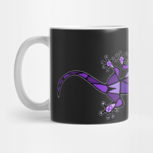 Purple Awareness Ribbon Gecko Mandala Mug